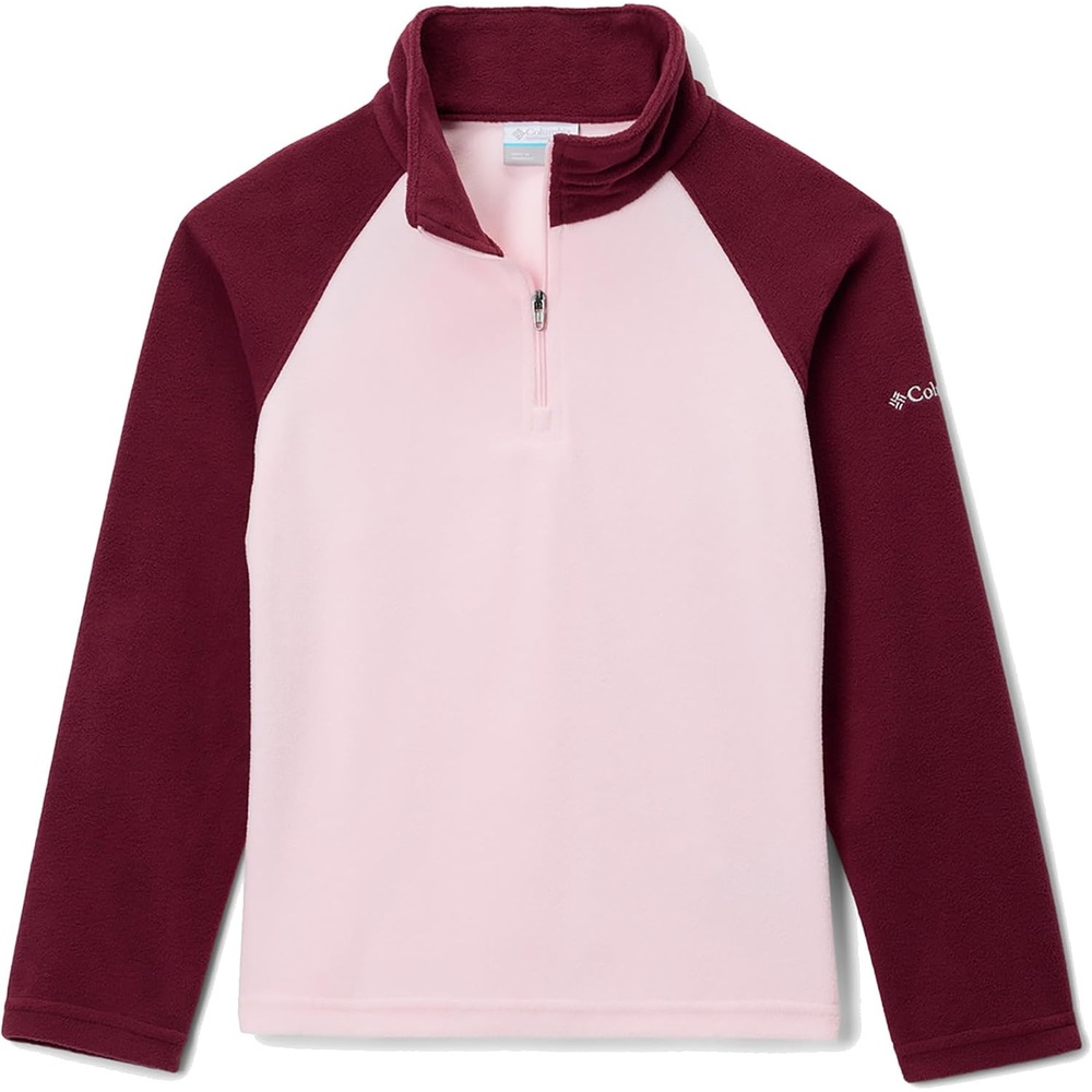 image:imageColumbia Mdchen Glacial Fleecepullover mit Halbhohem Reiverschluss Fleece PulloverSatinrosa satter Weinrot