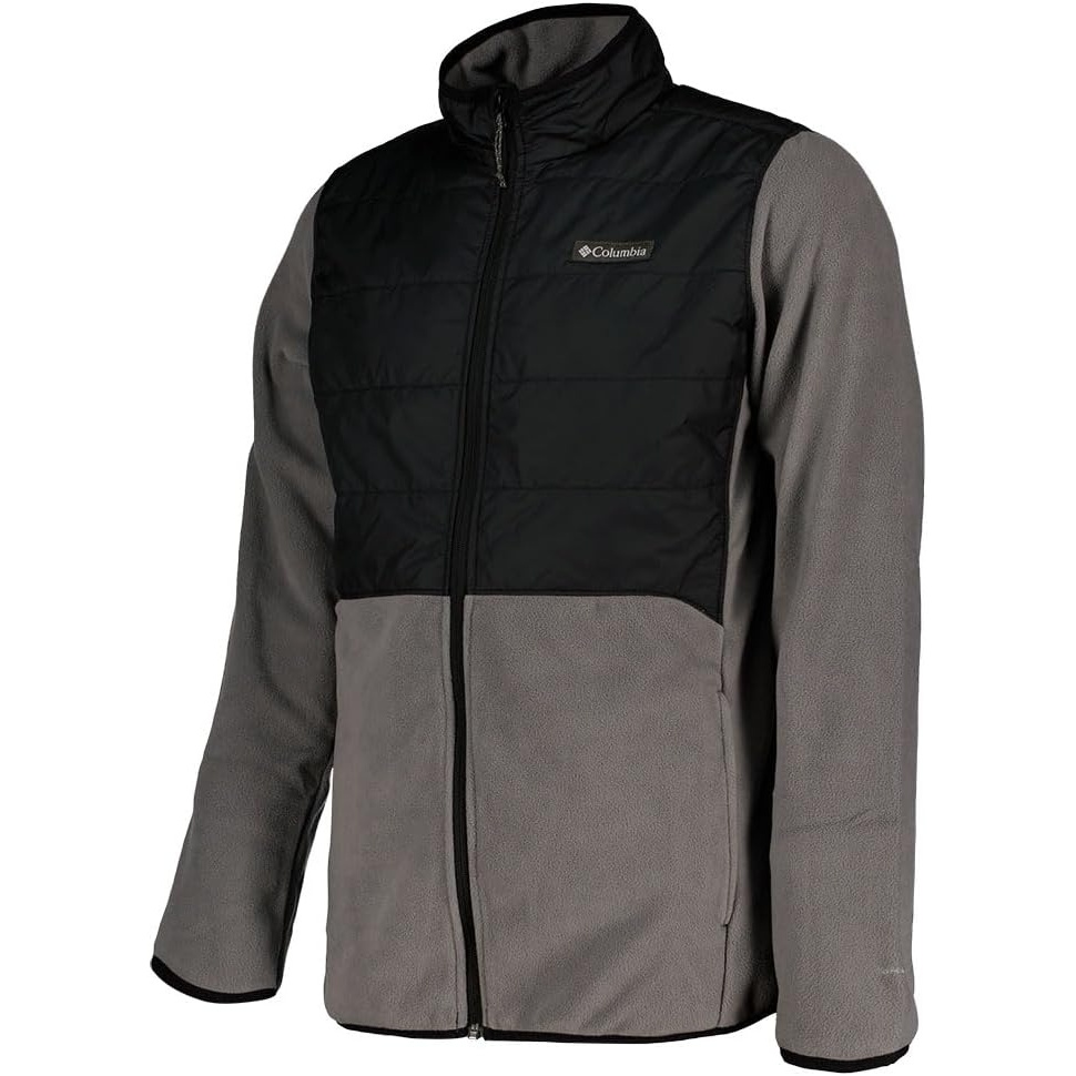 image:imageColumbia Mens Basin Butte Fleece Full Zip Full Zip Fleece Jacket Black Size LCity Grey Black