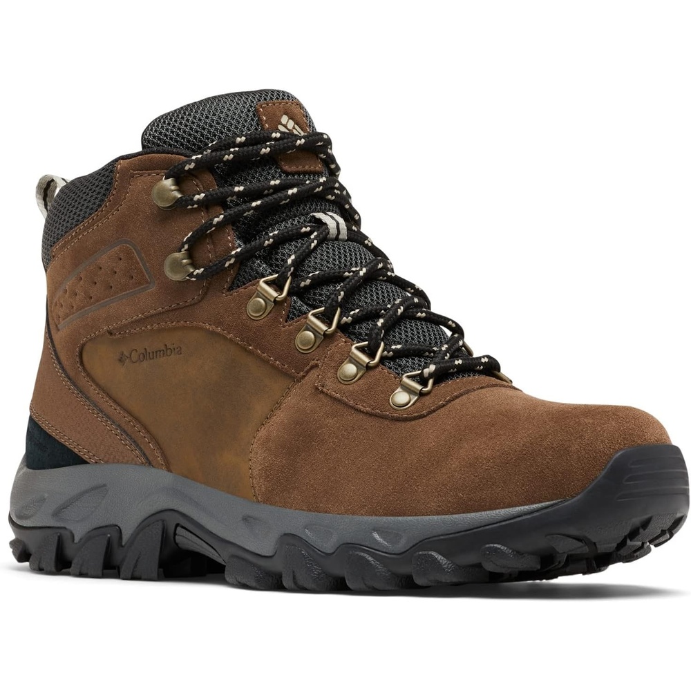 image:imageColumbia Mens Newton Ridge Plus II Suede Waterproof Hiking BootDark Brown Dark Grey