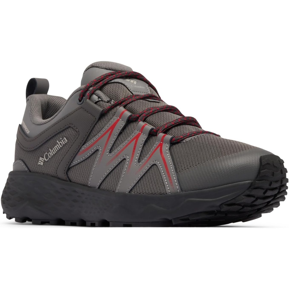 image:imageColumbia Mens Peakfreak Roam Wp Waterproof Low Rise Trekking and Hiking ShoesCity Grey Mountain Red