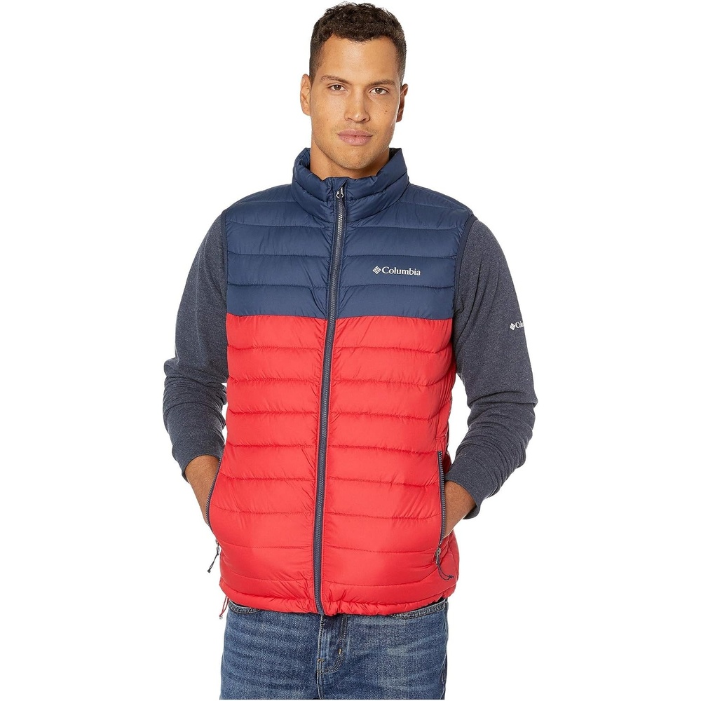 image:imageColumbia Powder Lite II Vest Steppweste fr HerrenMountain RedCollegiate Navy