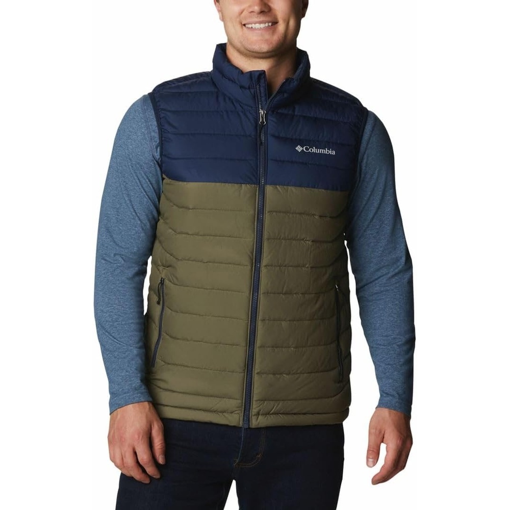 image:imageColumbia Powder Lite II Vest Steppweste fr HerrenStone GreenCollegiate Navy