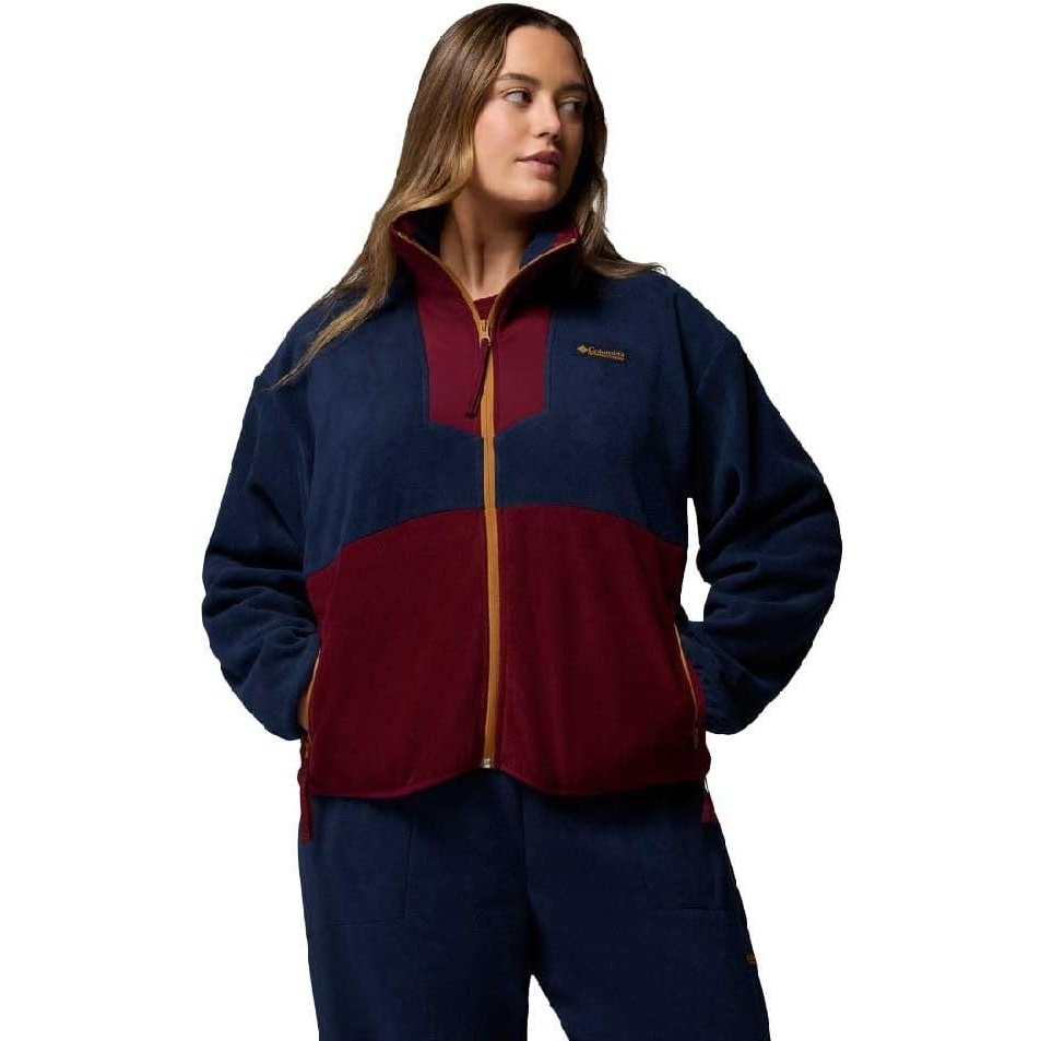 image:imageColumbia Sequoia Grove Full Zip Fleece Fleecejacke mit durchgehendem Reiverschluss fr DamenCollegiate Navy Rich Wine Maple Sugar