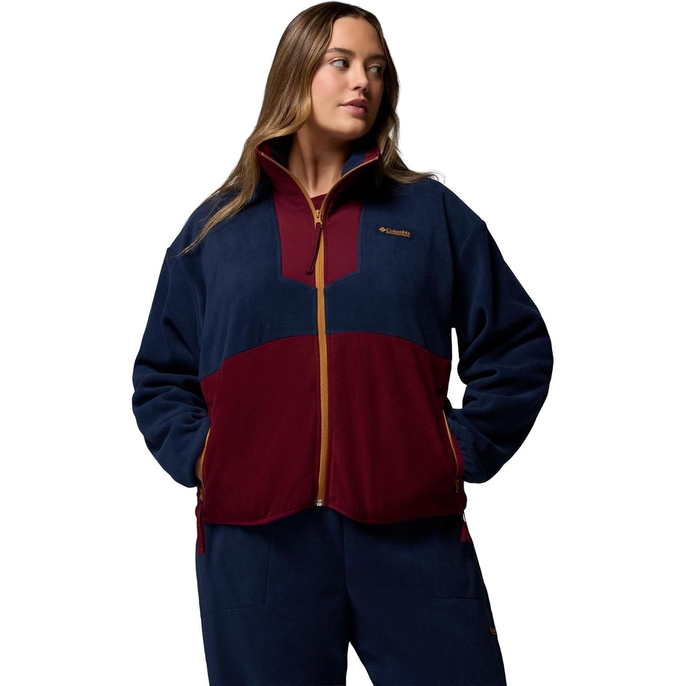 image:imageColumbia Sequoia Grove Full Zip Fleece Fleecejacke mit durchgehendem Reiverschluss fr DamenCollegiate NavyRich WineMaple Sugar