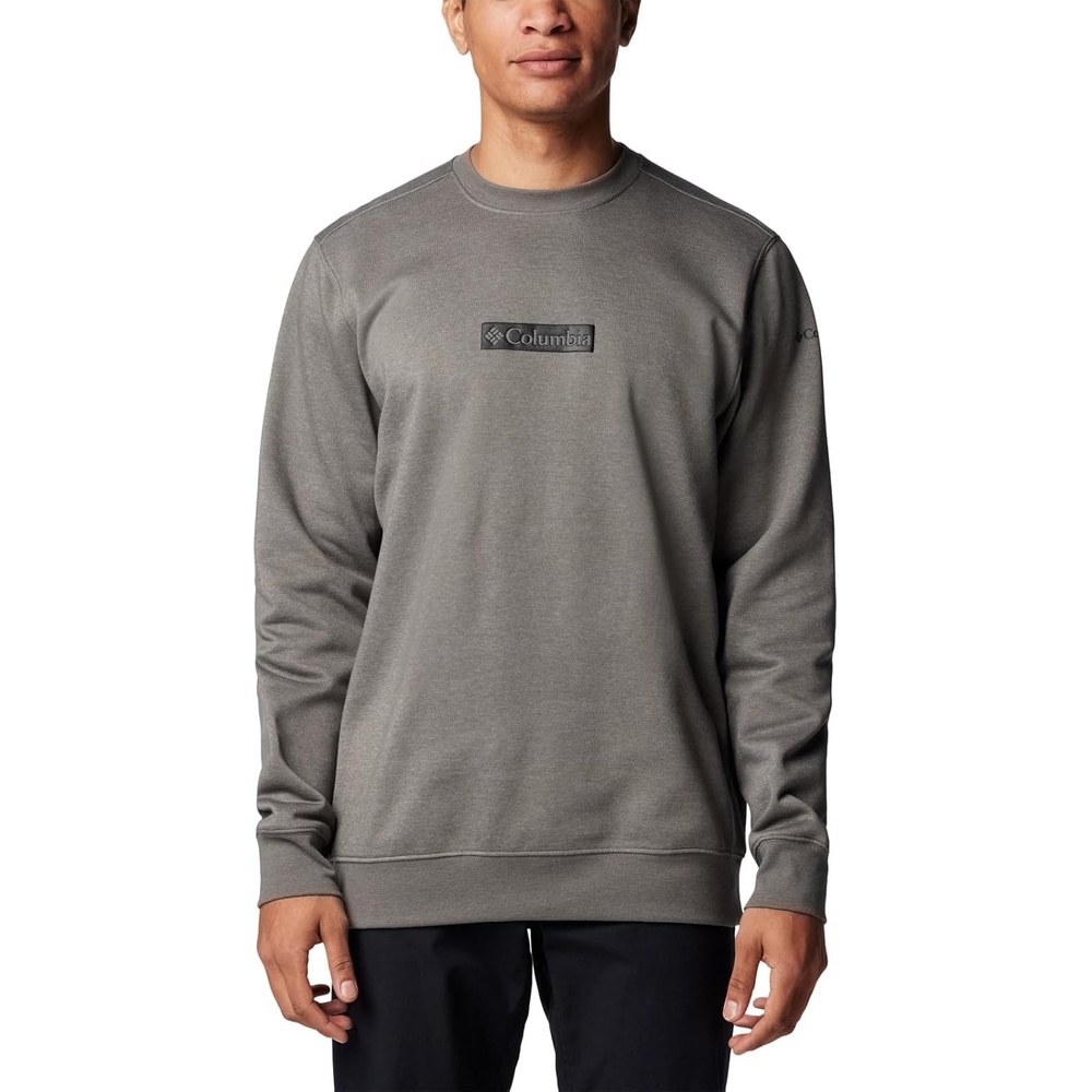 image:imageColumbia Trek Crew Sweatshirt fr HerrenCharcoal HeatherPuff Box Gem Logo