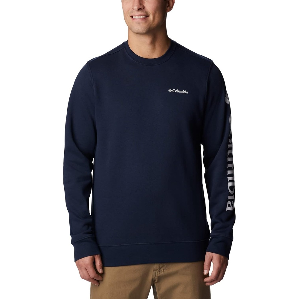 image:imageColumbia Trek Crew Sweatshirt fr HerrenCollegiate NavyCsc Sleeve Logo