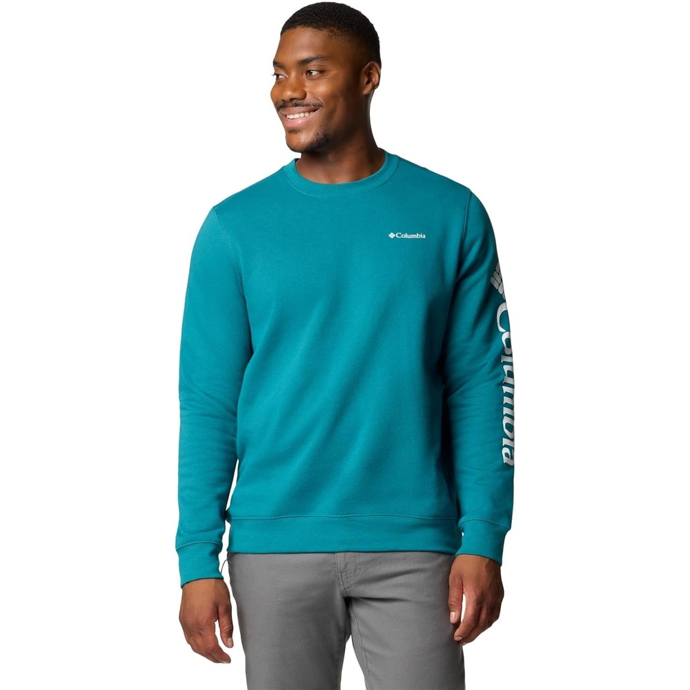 image:imageColumbia Trek Crew Sweatshirt fr HerrenRiver BlueCsc Sleeve Logo