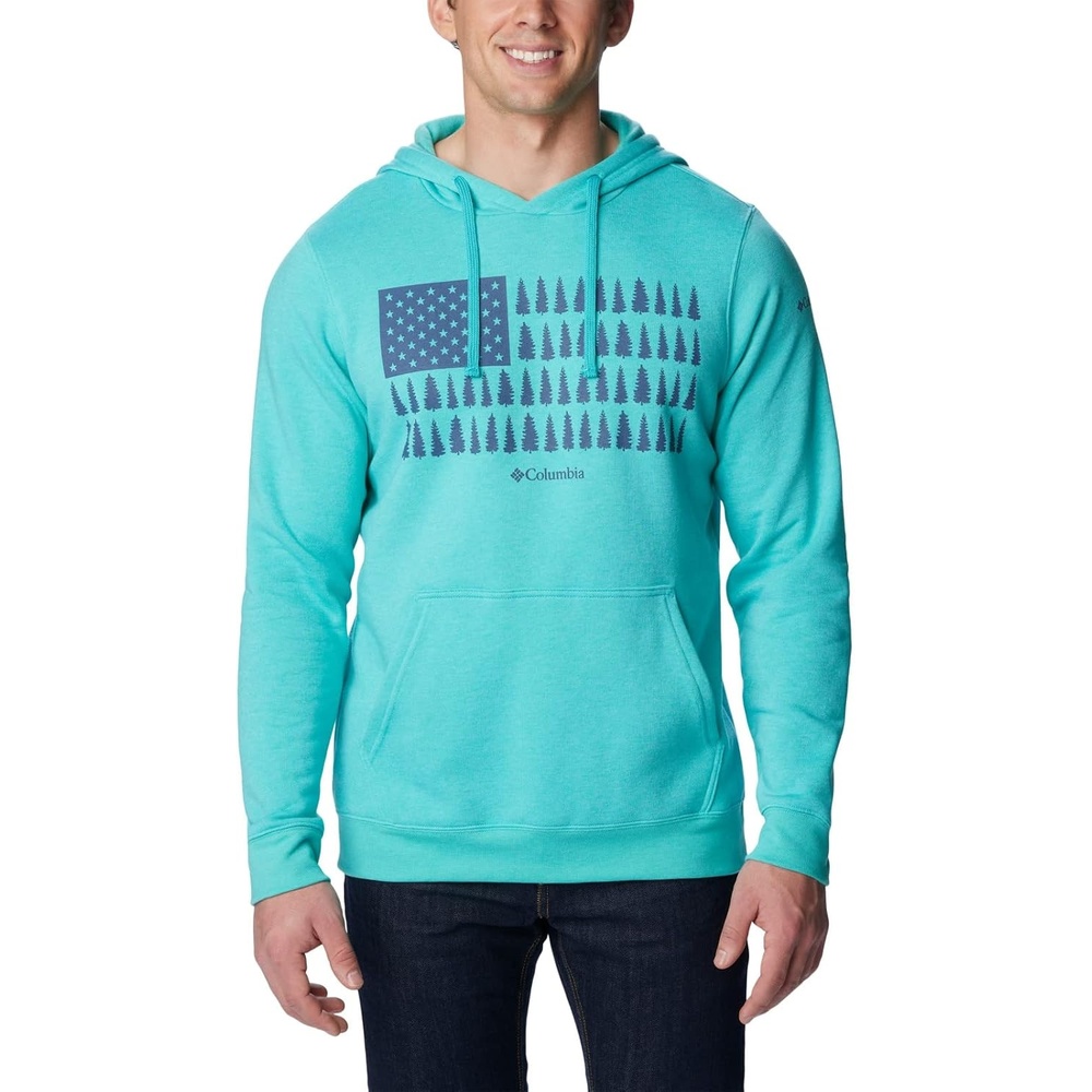image:imageColumbia Trek Hoodie Hoodie fr HerrenBright Aqua Heather Treestriped Flagge