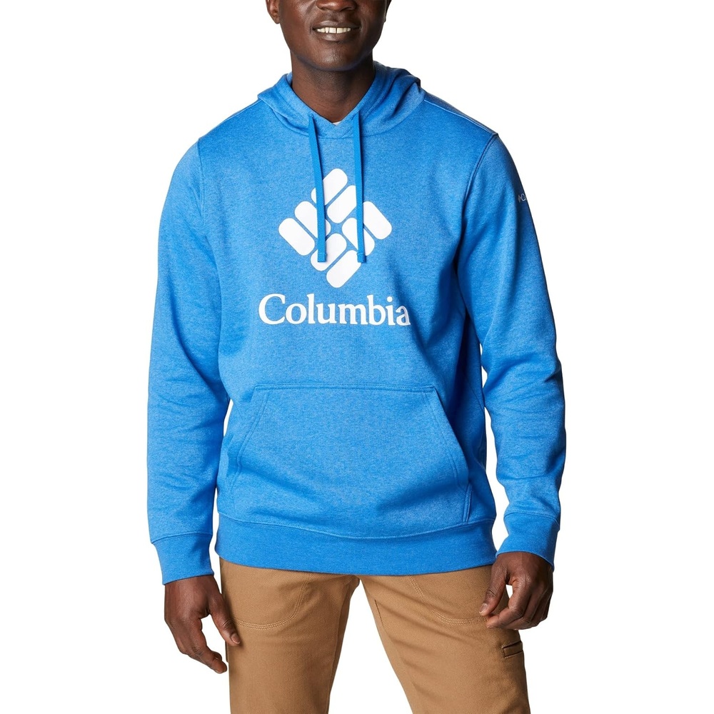 image:imageColumbia Trek Hoodie Hoodie fr HerrenBright Indigo HthrCsc Stacked Logo