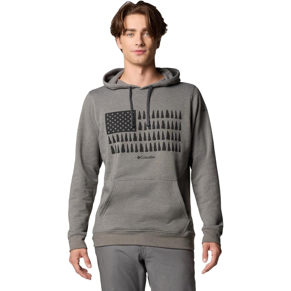 image:imageColumbia Trek Hoodie Hoodie fr HerrenCharcoal HeatherTreestriped Flagge