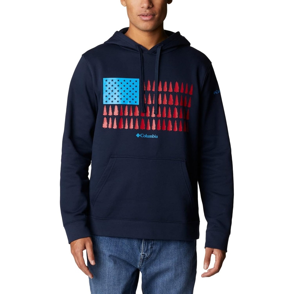 image:imageColumbia Trek Hoodie Hoodie fr HerrenCollegiate NavyTreestriped Flagge