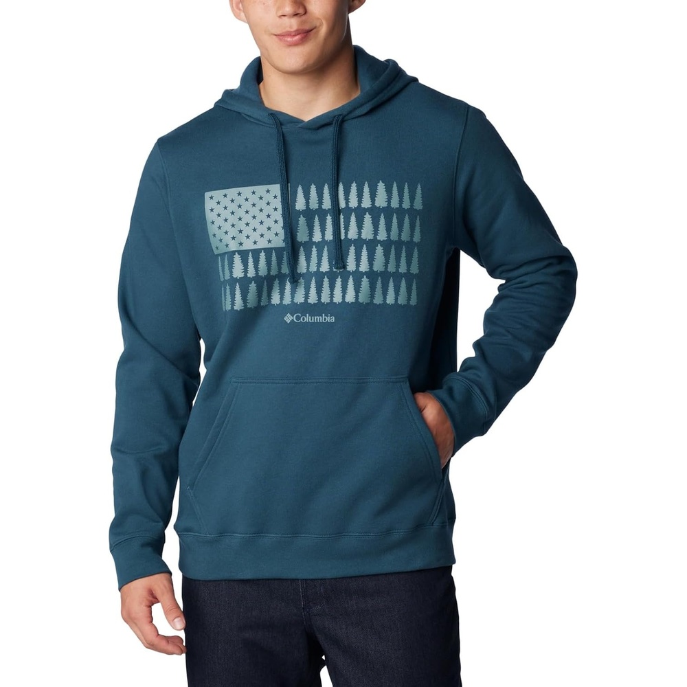 image:imageColumbia Trek Hoodie Hoodie fr HerrenNight Wave Treelineflaggengrafik