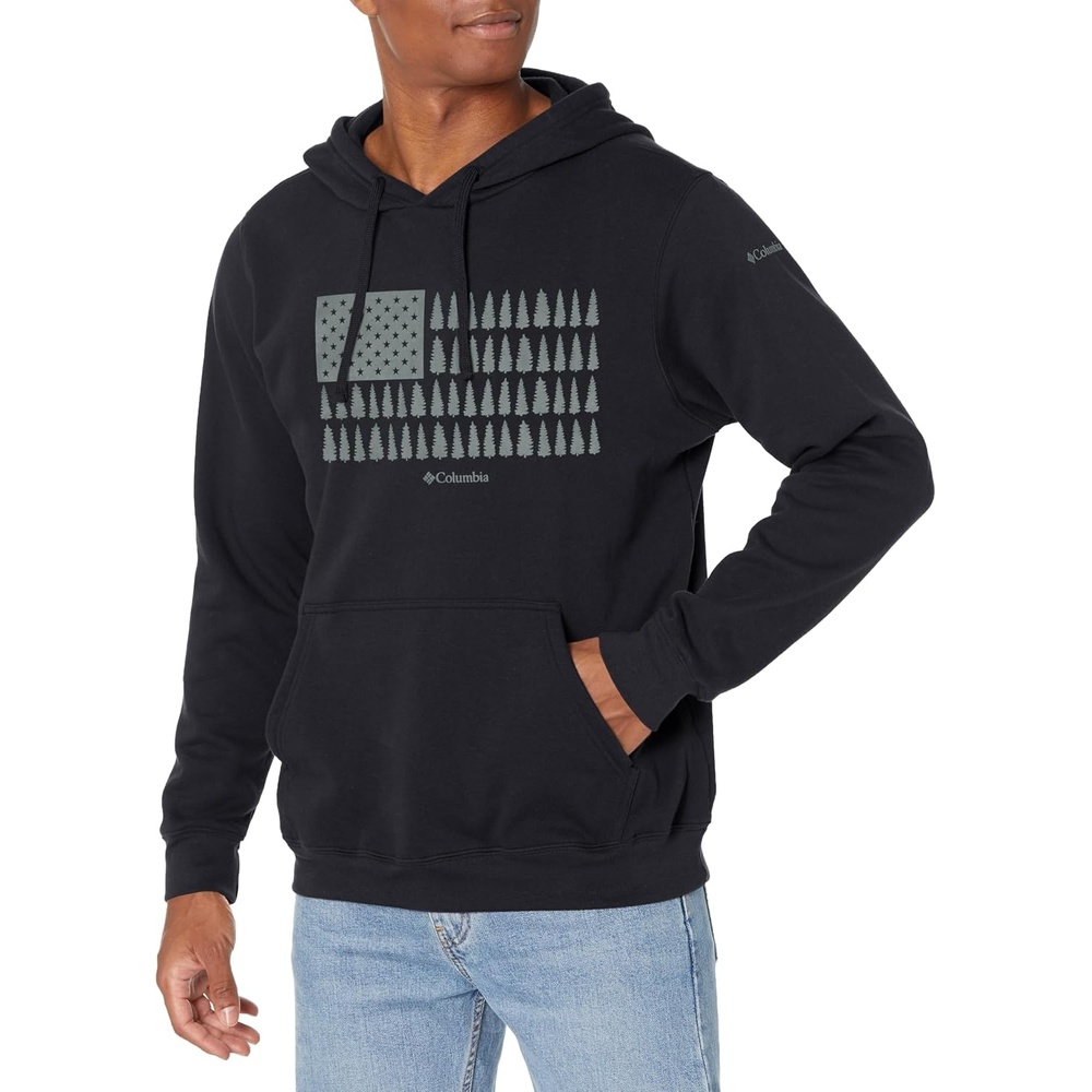 image:imageColumbia Trek Hoodie Hoodie fr HerrenSchwarz Treelineflaggengrafik