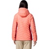 Columbia Damen Powder Pass 2 Hybrid Hooded Jacket Pufferjacke mit Kapuze (1er Pack)(Alpenglow/Daredevil)