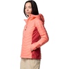 Columbia Damen Powder Pass 2 Hybrid Hooded Jacket Pufferjacke mit Kapuze (1er Pack)(Alpenglow/Daredevil)