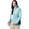 Columbia Damen Powder Pass 2 Hybrid Hooded Jacket Pufferjacke mit Kapuze (1er Pack)(Spray/River Blue)