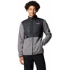 Columbia Men’s Basin Butte Fleece Full Zip, Full Zip Fleece Jacket, Black, Size L(City Grey  Black)
