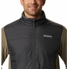 Columbia Men’s Basin Butte Fleece Full Zip, Full Zip Fleece Jacket, Black, Size L(Stone Green/Shark)