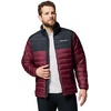 Columbia Powder Lite II Jacket, Steppjacke für Herren(Rich Wine  Schwarz)