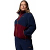 Columbia Sequoia Grove Full Zip Fleece, Fleecejacke mit durchgehendem Reißverschluss für Damen(Collegiate Navy  Rich Wine  Maple Sugar)
