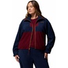Columbia Sequoia Grove Full Zip Fleece, Fleecejacke mit durchgehendem Reißverschluss für Damen(Collegiate Navy  Rich Wine  Maple Sugar)