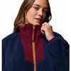 Columbia Sequoia Grove Full Zip Fleece, Fleecejacke mit durchgehendem Reißverschluss für Damen(Collegiate Navy  Rich Wine  Maple Sugar)