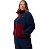Columbia Sequoia Grove Full Zip Fleece, Fleecejacke mit durchgehendem Reißverschluss für Damen(Collegiate Navy/Rich Wine/Maple Sugar)