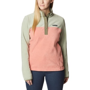 Columbia Benton Springs 1/2 Snap Pull Over II, Fleece Pullover für Damen(Angeln/Safari/Stone Green)