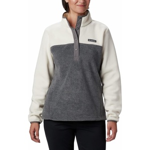 Columbia Benton Springs 1/2 Snap Pull Over II, Fleece Pullover für Damen(City Grey Heather  Chalk)