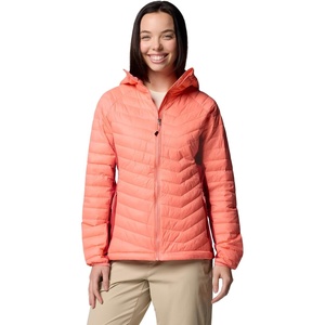 Columbia Damen Powder Pass 2 Hybrid Hooded Jacket Pufferjacke mit Kapuze (1er Pack)(Alpenglow/Daredevil)