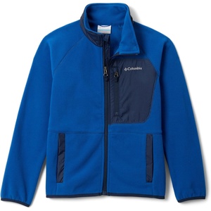 Columbia Fast Trek V Full Zip, Fleecejacke mit durchgehendem Reißverschluss für Unisex Kinder(Mountain Blue/Collegiate Navy)