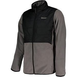 Columbia Men’s Basin Butte Fleece Full Zip, Full Zip Fleece Jacket, Black, Size L(City Grey  Black)