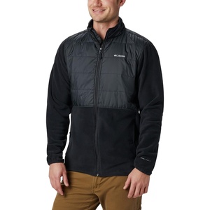 Columbia Men’s Basin Butte Fleece Full Zip, Full Zip Fleece Jacket, Black, Size L(Schwarz)