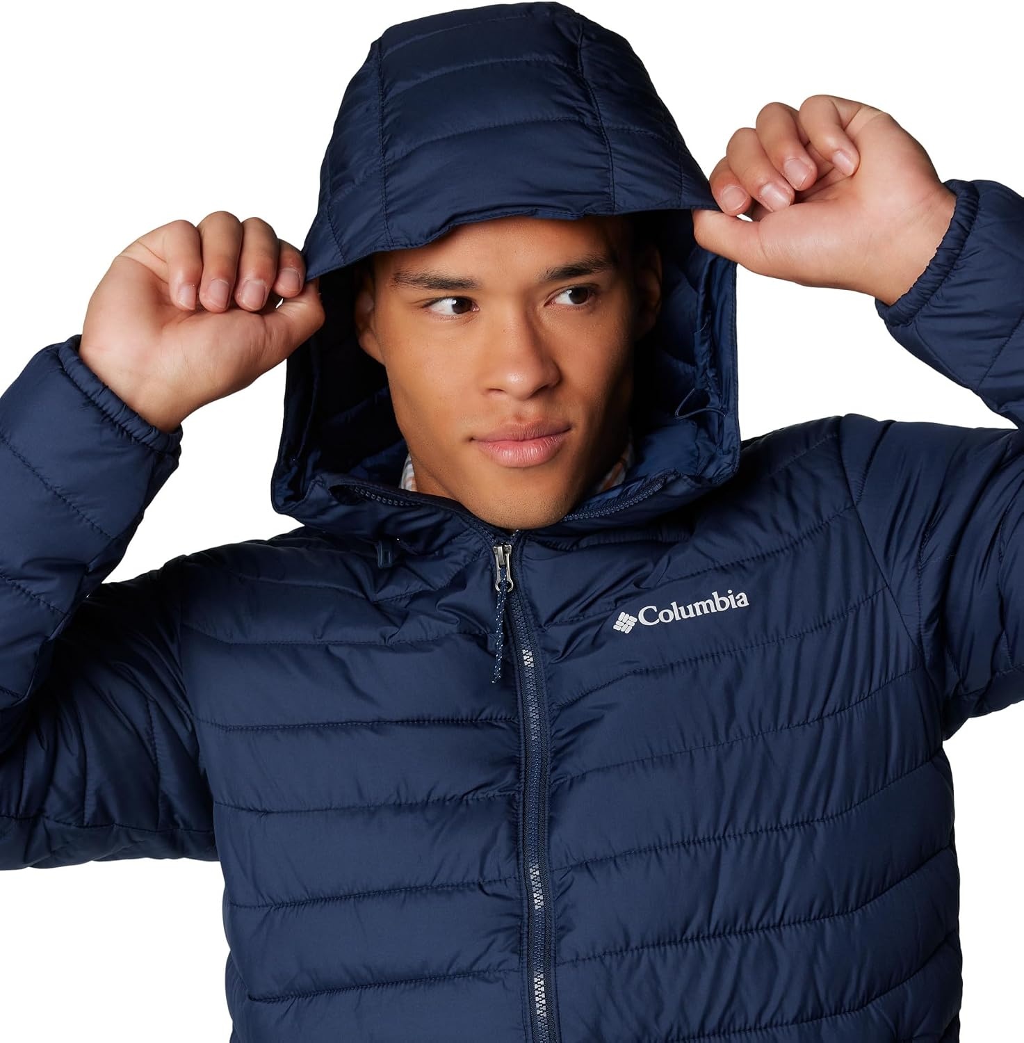 image:imageColumbia 2086944CB POWDER LITE II HOODED JACCollegiate Navy