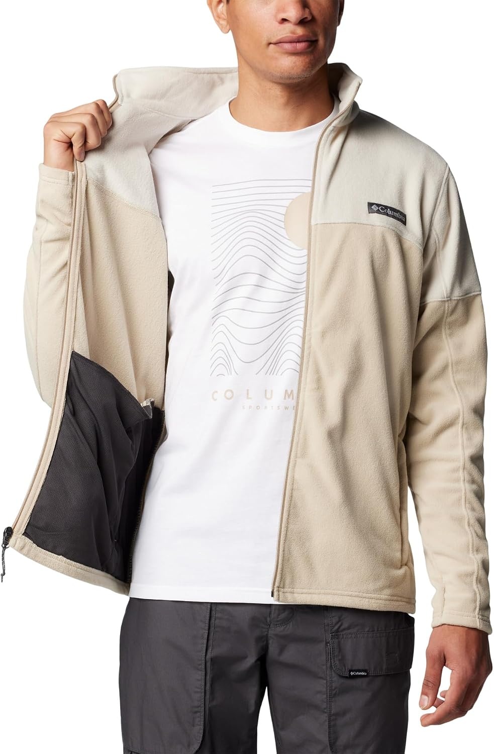 image:imageColumbia Basin Trail III Full Zip Fleecejacke mit durchgehendem Reiverschluss fr HerrenAncient Fossil Dark Stone
