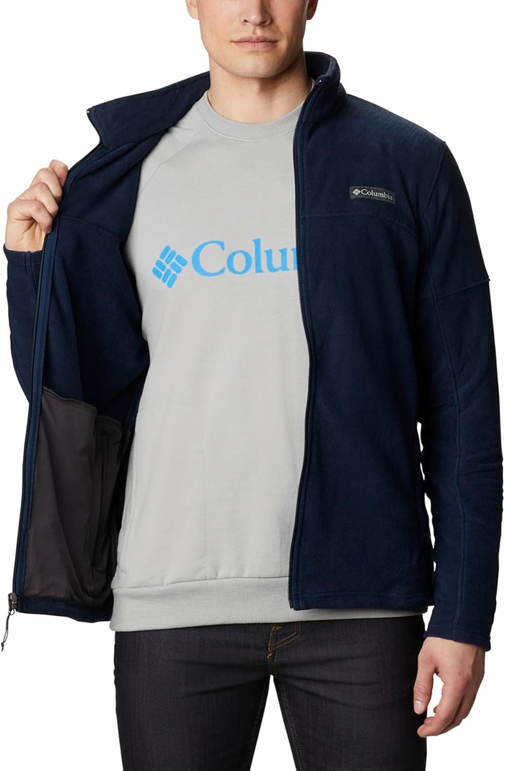 image:imageColumbia Basin Trail III Full Zip Fleecejacke mit durchgehendem Reiverschluss fr HerrenCollegiate Navy