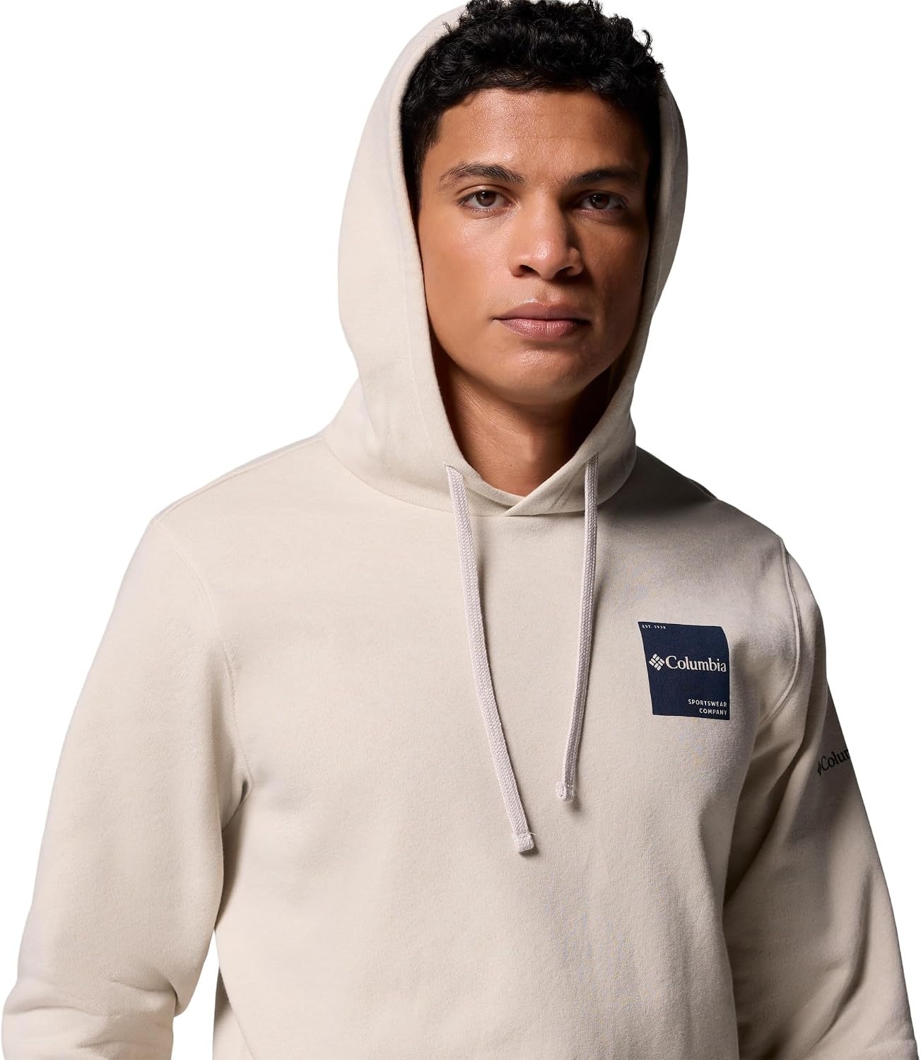 image:imageColumbia Columbia Trek Hoodie Fleece mit Aufdruck Abenteuerbereites Stretch Verstellbare Kapuze Baumwollreiches Jersey Gerippte Kanten Kngurutasche Herren