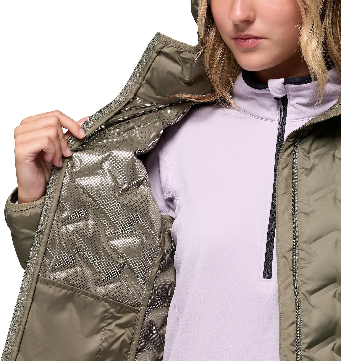 image:imageColumbia DELTA RIDGE II DOWN HOODED JACKETStone Green