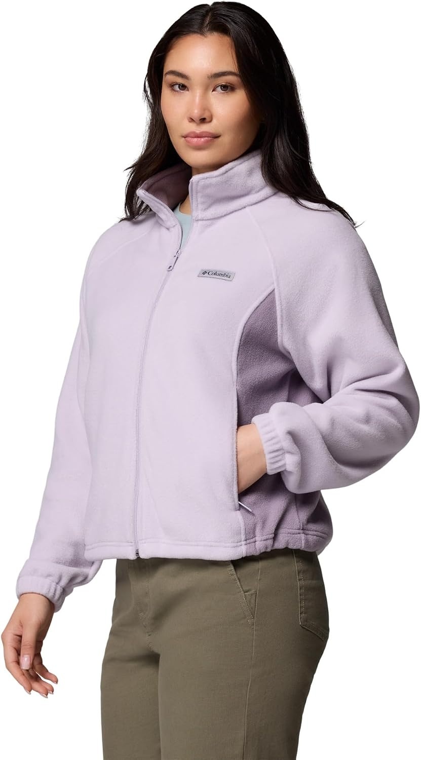 image:imageColumbia Damen Benton Springs Relaxed Full Zip Fleecejacke mit durchgehendem ReiverschlussLavender Pearl