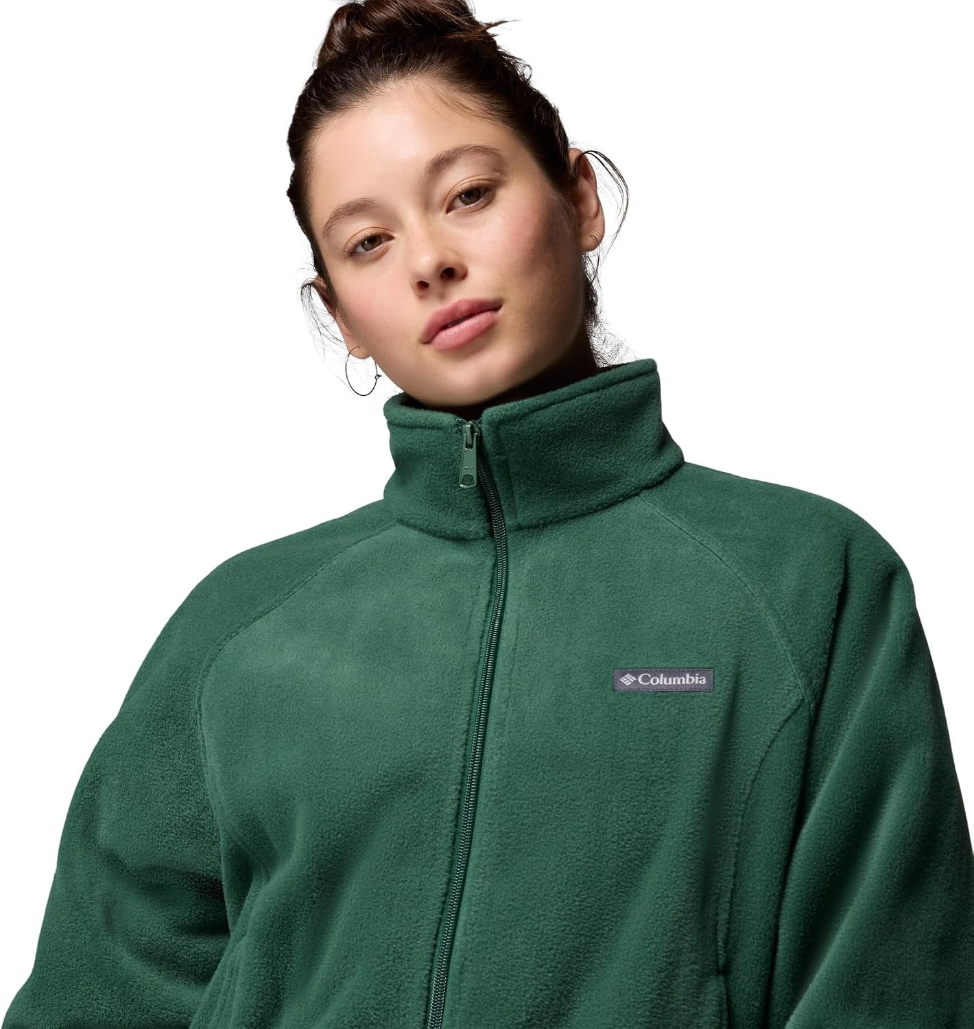 image:imageColumbia Damen Benton Springs Relaxed Full Zip Fleecejacke mit durchgehendem ReiverschlussRegenwald