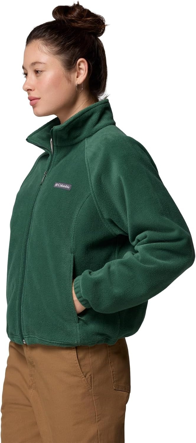 image:imageColumbia Damen Benton Springs Relaxed Full Zip Fleecejacke mit durchgehendem ReiverschlussRegenwald