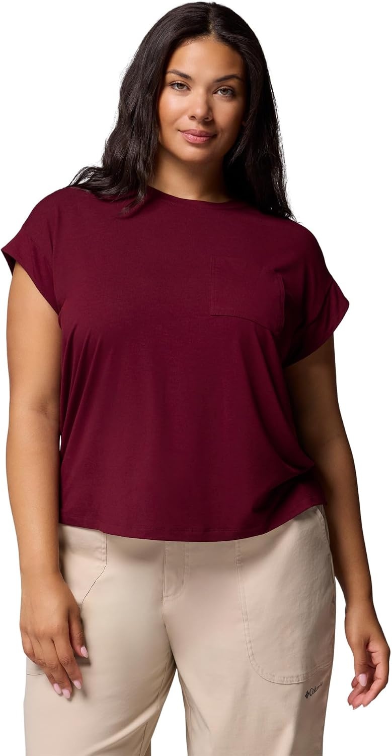 image:imageColumbia Damen Daniela Falls Short Sleeve Kurzrmeliges TShirtRich Wine