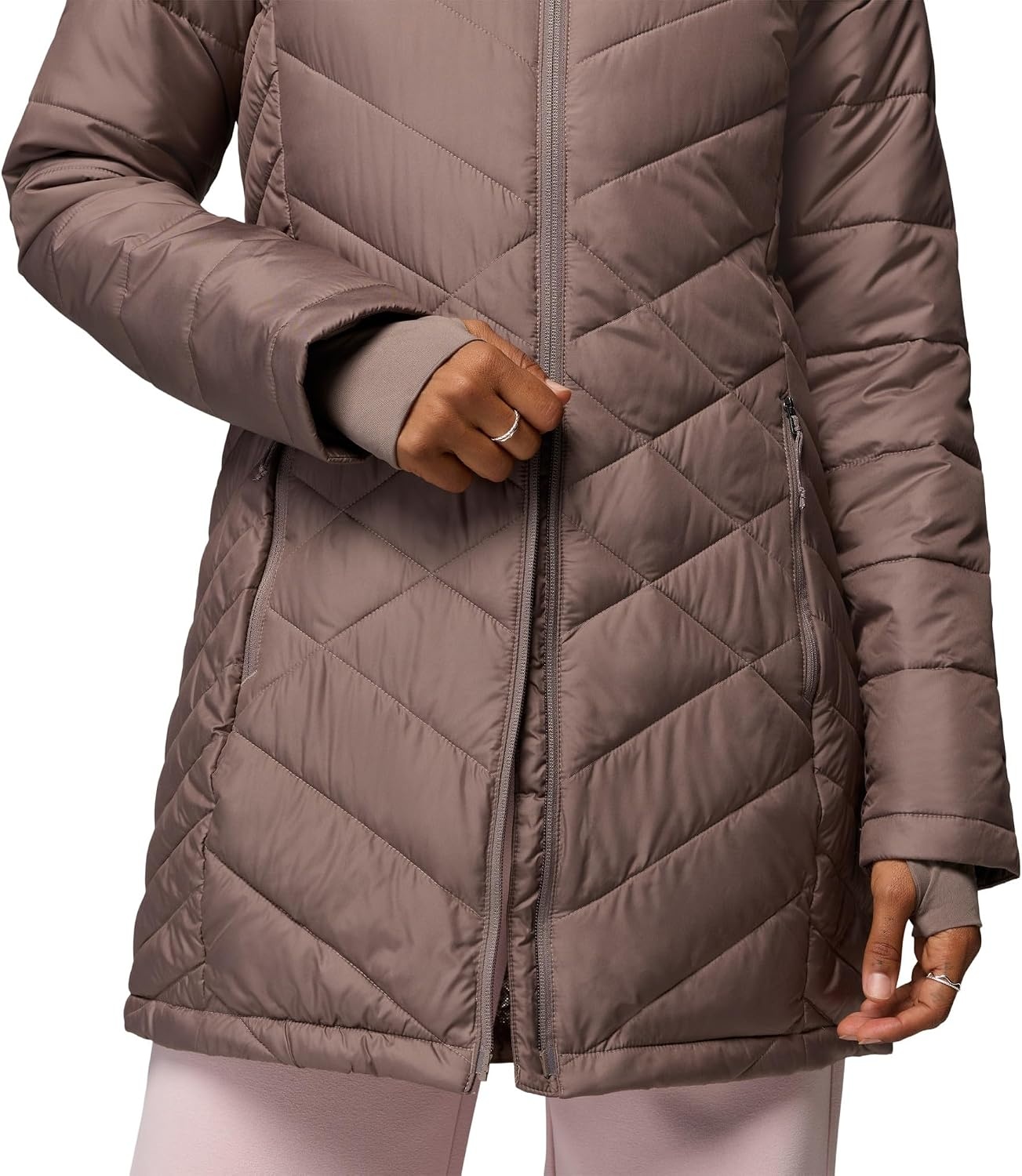 image:imageColumbia Damen First Generation Heavenly Long Hooded Jacket Heavenly Long Hooded Jacket 1er PackIron