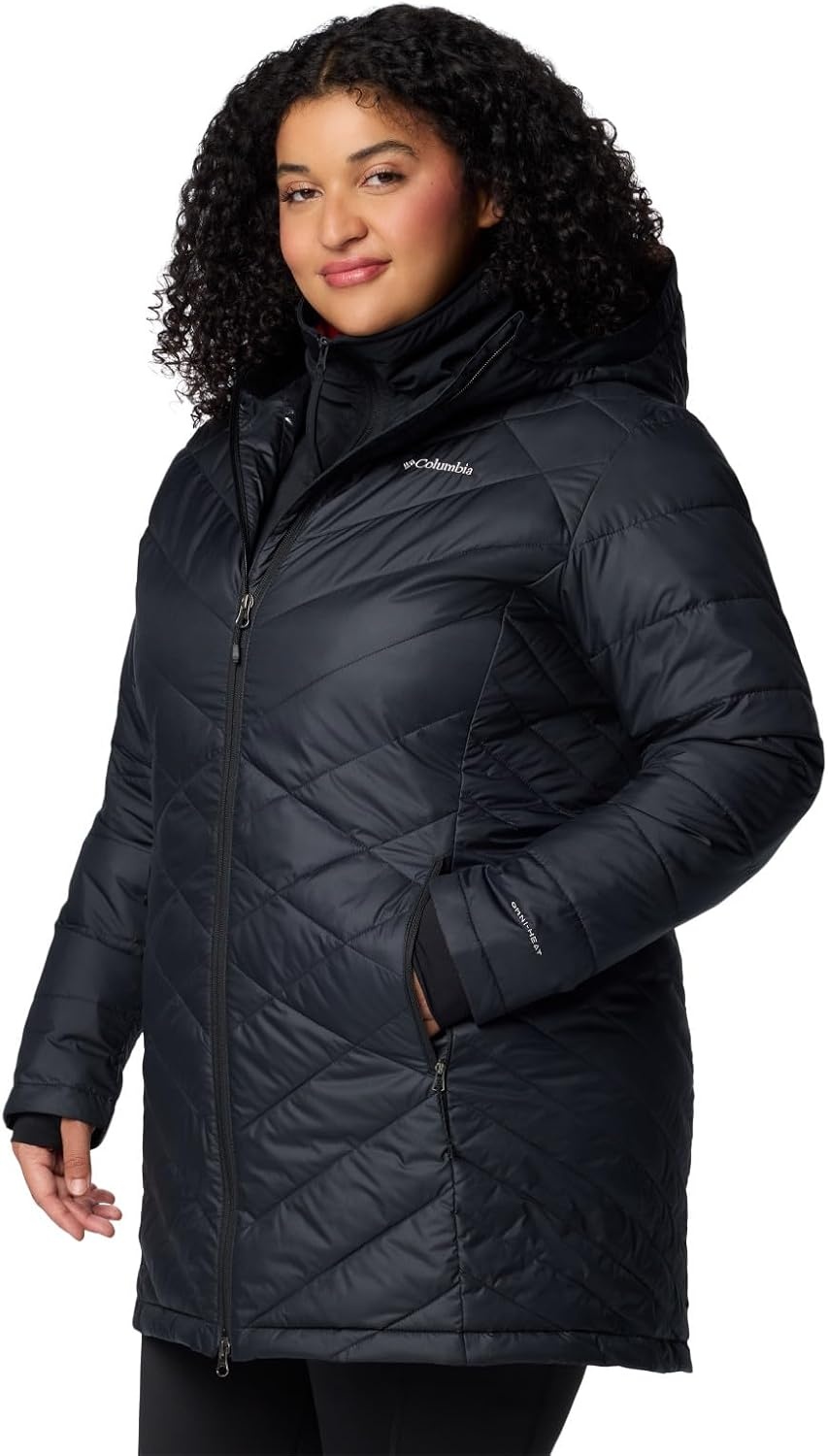 image:imageColumbia Damen First Generation Heavenly Long Hooded Jacket Heavenly Long Hooded Jacket 1er PackSchwarz