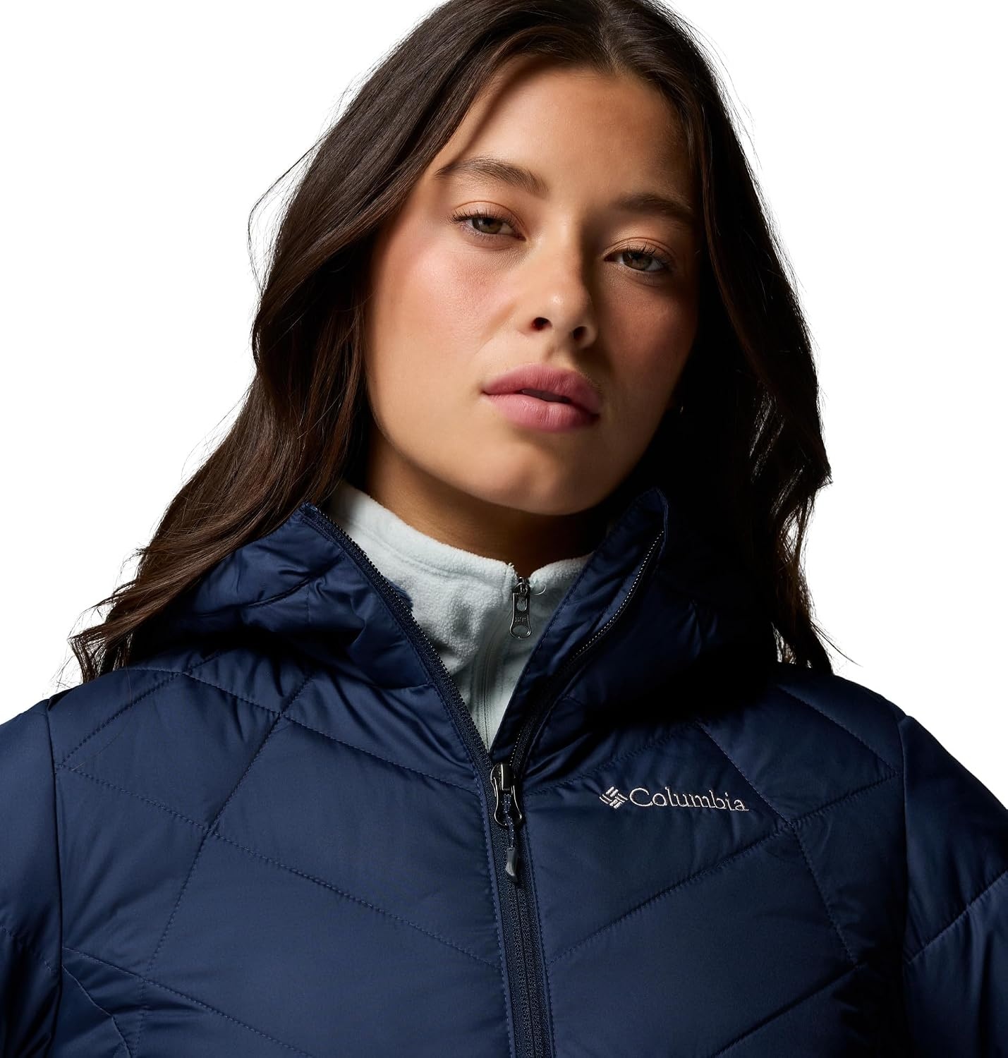 image:imageColumbia Damen Heavenly Hooded Jacket Pufferjacke mit Kapuze 1er PackCollegiate Navy