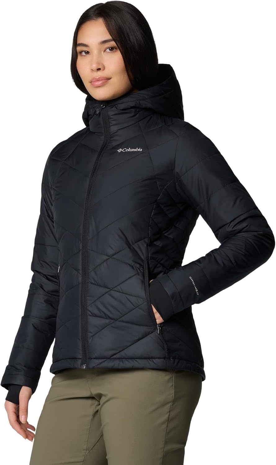 image:imageColumbia Damen Heavenly Hooded Jacket Pufferjacke mit Kapuze 1er PackSchwarz