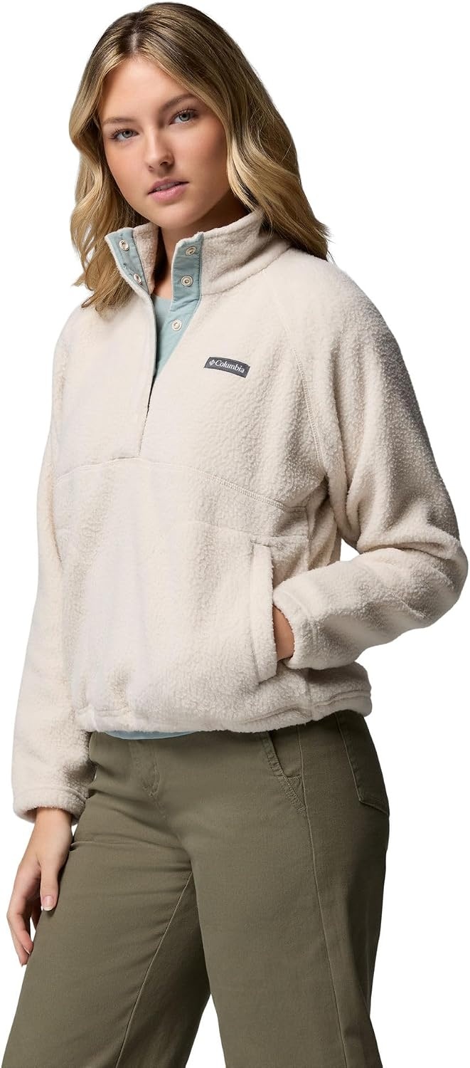 image:imageColumbia Damen Jasper Ridge Pebbled Fleece Half Snap Fleeceberziehhilfe 1er PackDark Stone