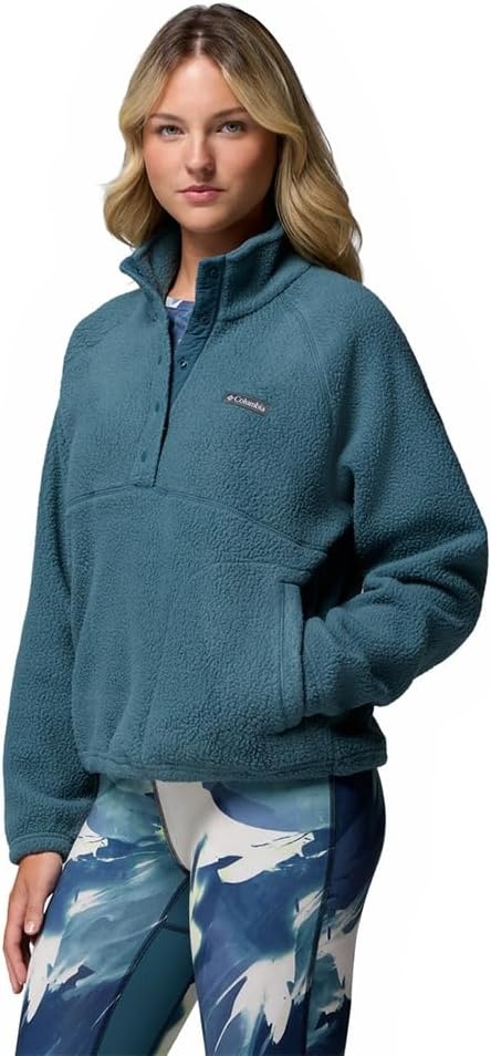 image:imageColumbia Damen Jasper Ridge Pebbled Fleece Half Snap Fleeceberziehhilfe 1er PackEverblue