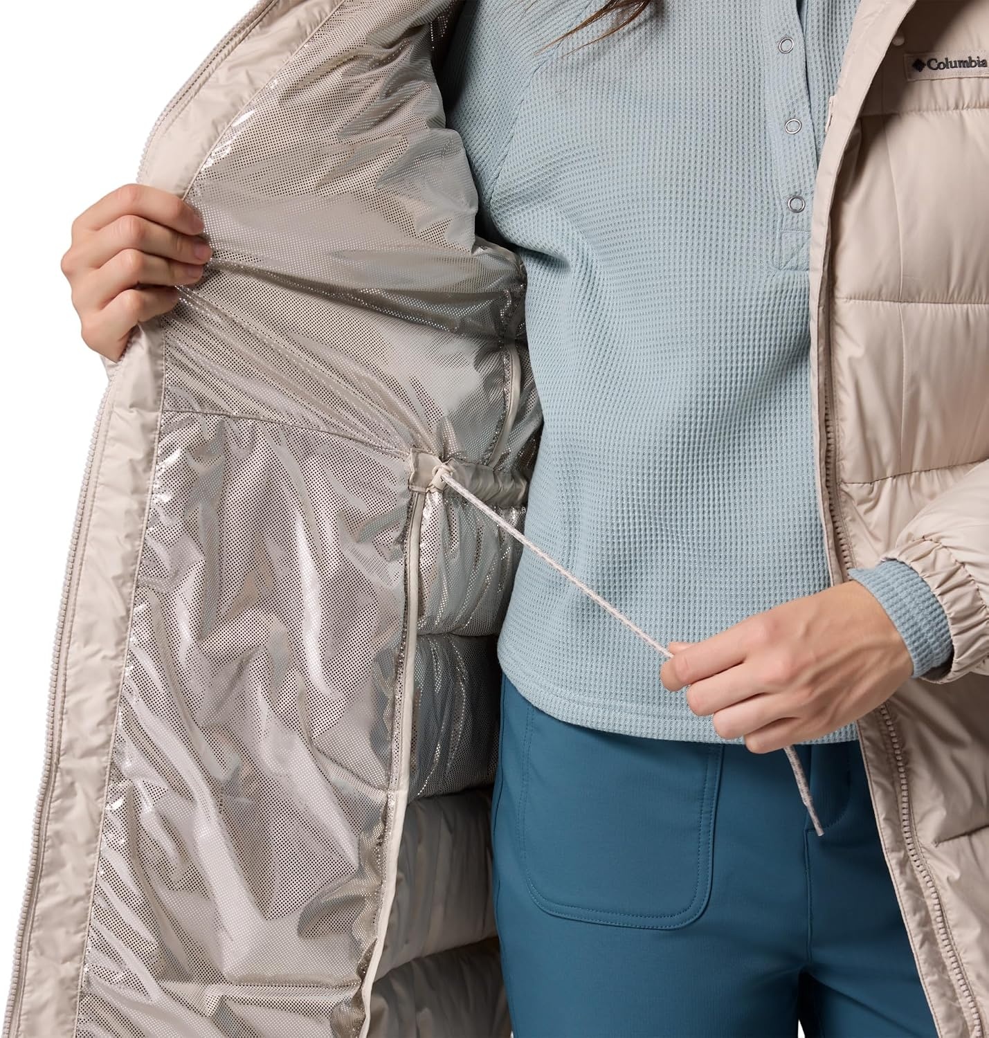 image:imageColumbia Damen Pike Lake 3 Long Jacket Pufferjacke mit Kapuze 1er PackDark Stone