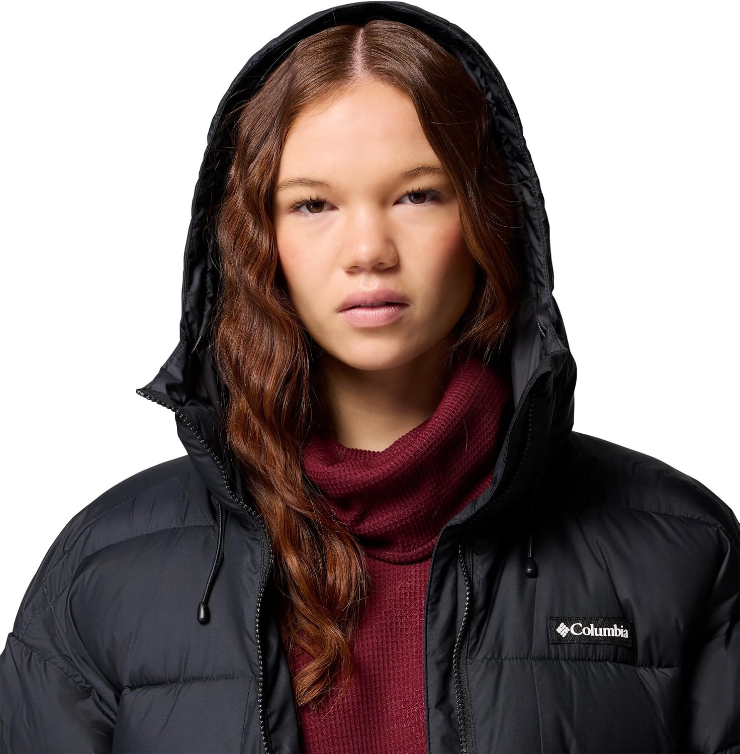 image:imageColumbia Damen Pike Lake 3 Long Jacket Pufferjacke mit Kapuze 1er PackSchwarz